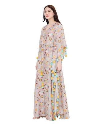 PS Pret by Payal Singhal Lavender Colour Printed Silkmul Kaftan 3