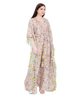 PS Pret by Payal Singhal Lavender Colour Printed Silkmul Kaftan 4
