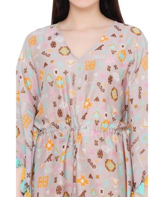 PS Pret by Payal Singhal Lavender Colour Printed Silkmul Kaftan 6