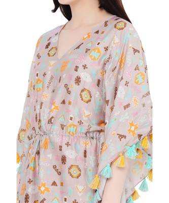 PS Pret by Payal Singhal Lavender Colour Printed Silkmul Kaftan 7
