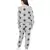 Grey Printed Art Georgette Bomber Jacket Set for Women