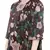 Brown Printed Art Crepe Crop Top and Low Crotch Pant with Attached Printed Art Georgette Drape for Women