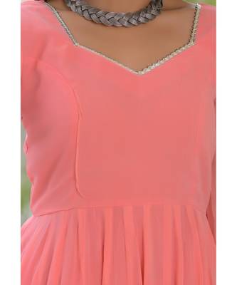 peach anarkali palazzo dupatta set 7