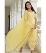 yellow gota kurti set