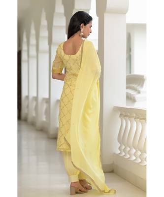 yellow gota kurti set 2