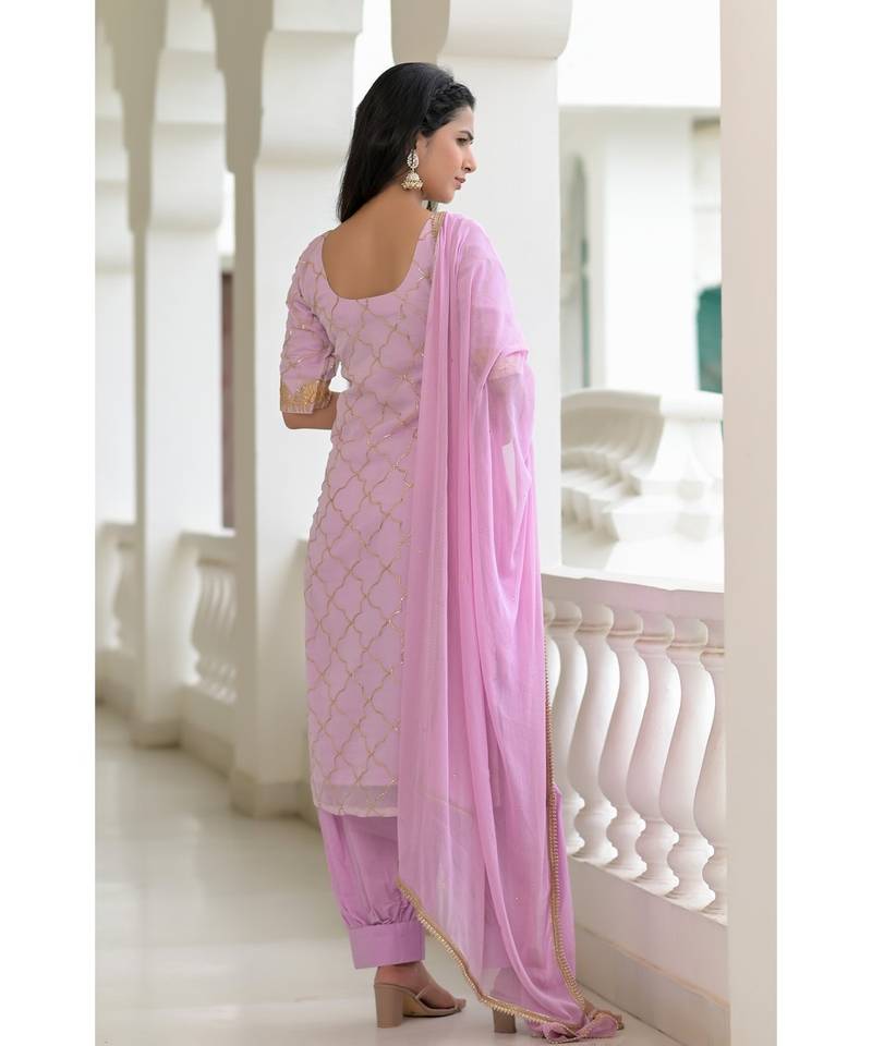 LAVENDER GOTA kurti SET