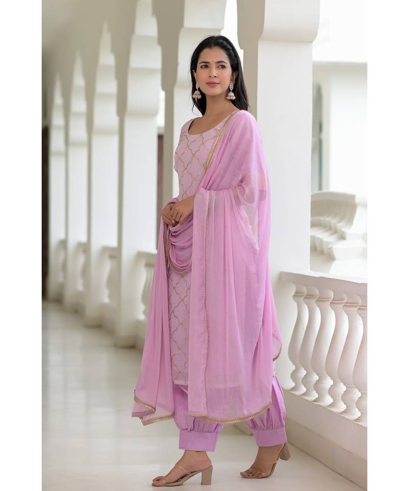 LAVENDER GOTA kurti SET