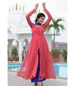 Red bandhani anarkali palazzo set