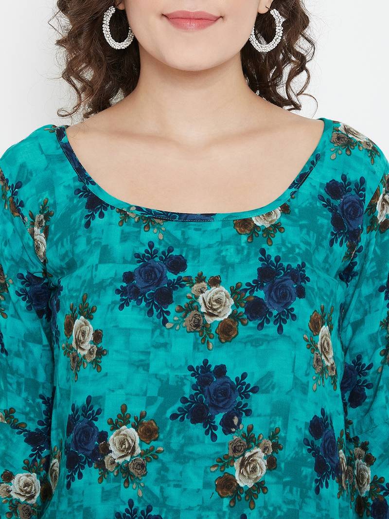 Yellow Rayon quarter sleeve kurta & DHOTI