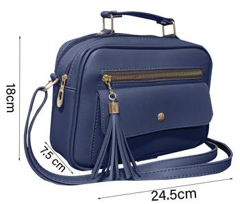  FFC Stylish Multipacket Chain Sling Bag For Woman And Girls BLUE 3