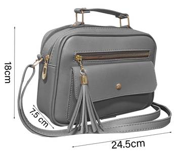  FFC Stylish Multipacket Chain Sling Bag For Woman And Girls GREY 3