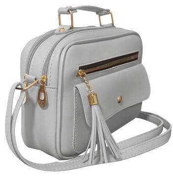  FFC Stylish Multipacket Chain Sling Bag For Woman And Girls OFFWHITE 2