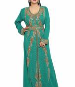 Dubai Moroccan Kaftan Arabic Abaya Hand Beaded Caftan Wedding Gown Beach Stylish Jalabiya Women Dress