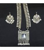 silver plated oxidized necklace