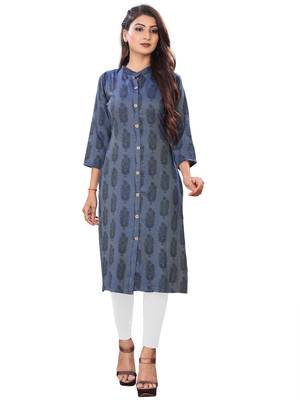Rayon Print Kurti 3/4 Sleeve 1
