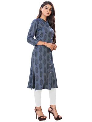 Rayon Print Kurti 3/4 Sleeve 3