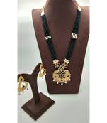 Rani Haar with Earrings in Black and LCD Pearls and Stone