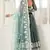 Dark Green thread of cotton with sequins embroidery Heavy Non-non Net With Art Silk Inner Semi Stitched lehenga choli
