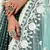 Dark Green thread of cotton with sequins embroidery Heavy Non-non Net With Art Silk Inner Semi Stitched lehenga choli