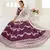 Delightful Wine colored thread with sequins embroidered Heavy Non-non Net fabric Party wear Lehenga choli