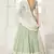 Pista Green thread of cotton with sequins embroidery Heavy Non-non Net With Art Silk Inner Semi Stitched lehenga choli