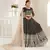 Black thread of cotton with sequins embroidery Heavy Non-non Net With Art Silk Inner Semi Stitched lehenga choli