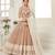 Seductive Beige colored thread with sequins embroidered Heavy Non-non Net Wedding Lehenga choli