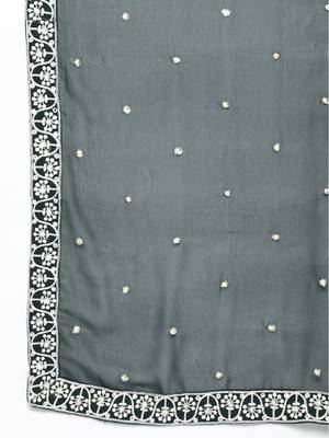Green Embroidered & Sequins Work Ready Made Lehenga With Blouse & Dupatta 6