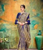 NAVY BLUE RICH art silk saree AND HEAVY RICH PALLU WITH BLOUSE