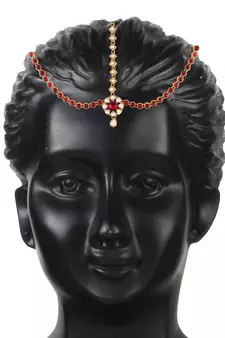 Kundan Studded Bridal Matha Patti Maang Tikka