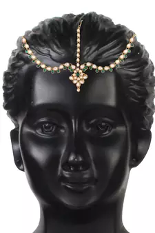 Kundan Studded Bridal Matha Patti Maang Tikka