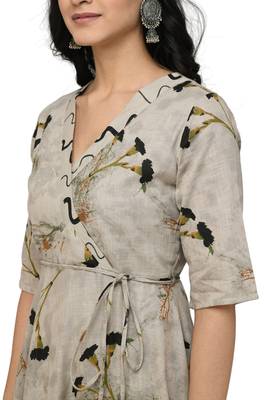 Grey Anarkali Dress set 3