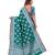 Designer green silk saree with blouse