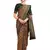 Gold printed banarasi saree with blouse