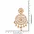 White kundan Yellow Gold Alloy Earrings