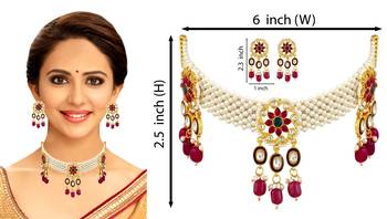 Red cubic zirconia chokers 3