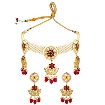Red cubic zirconia chokers 4