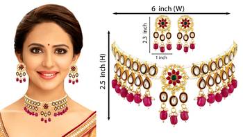 Red cubic zirconia chokers 4
