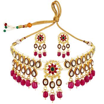 Red cubic zirconia chokers 5