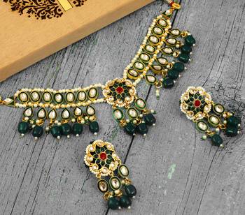Green cubic zirconia chokers 2