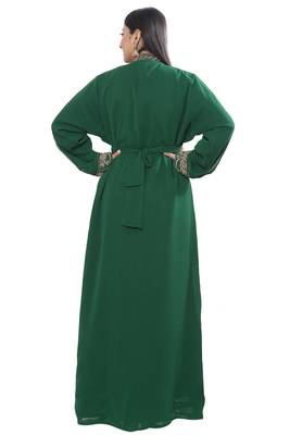 Dubai Moroccan Kaftan Arabic Abaya Hand Beaded Caftan Wedding Stylish Jalabiya Women Dress... 4