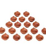 Traditional Clay Lamps/Clay Oil Lamps/Mitti Diyas for Decoration ( L-5 cm x W-5.5 cm x H-2 cm, Brown)