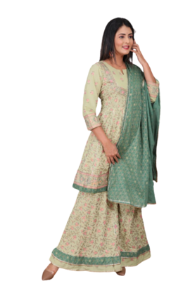Light Green Kurti Sharara With Duptta 3