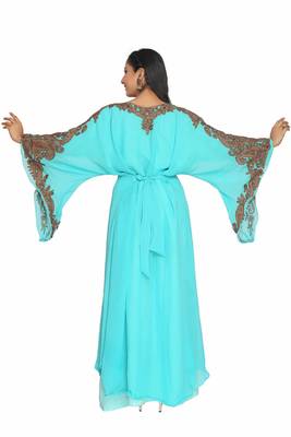 Dubai Moroccan Kaftan Arabic Abaya Farasha Party Wear Wedding Stylish Jalabiya Women Dress 4