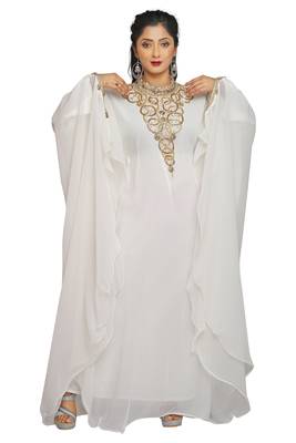 New African Attire Bridesmaid /Abaya Beaded /Dubai Moroccan Kaftan / Farasha Takshita  1