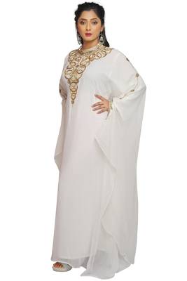 New African Attire Bridesmaid /Abaya Beaded /Dubai Moroccan Kaftan / Farasha Takshita  3