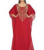 Dubai Moroccan Stylish Kaftan Georgette Floor Length Elegant Party Wear  Dresses