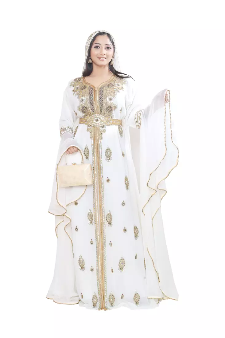 Dubai Moroccan Kaftan Arabic Abaya Caftan Farasha Party Wear Weddin Stylish Jalabiya Women Dress