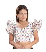 Women's Organza Short Sleeves Saree Blouse