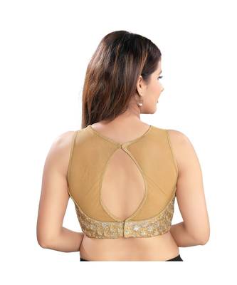 Women's Net Sleeveless Saree Blouse 3